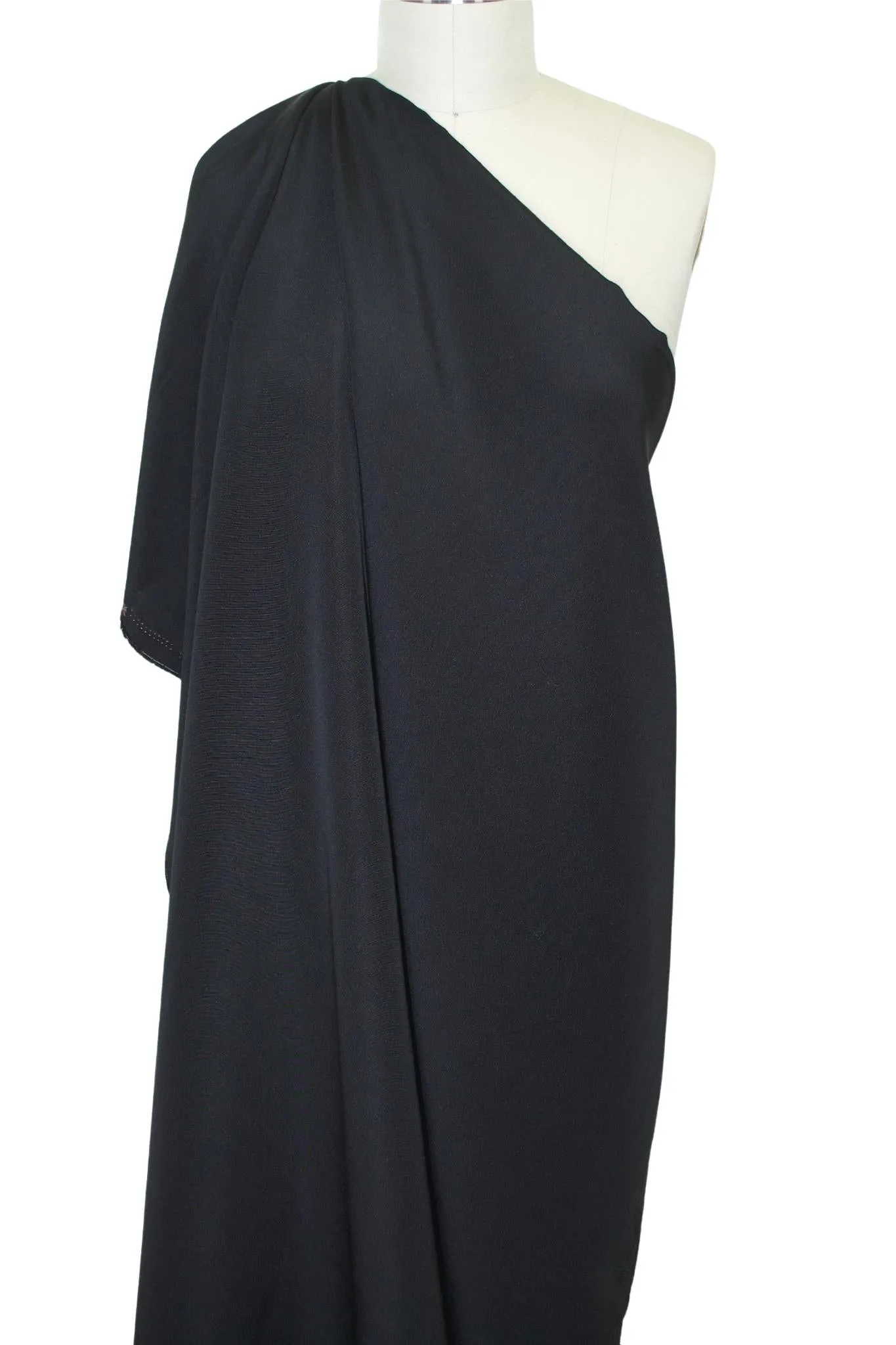 4-Ply Silk Faille - Black