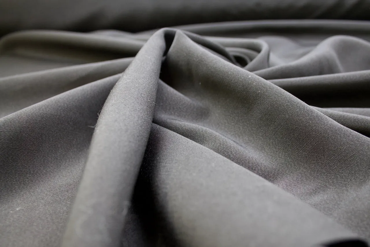 4-Ply Silk Faille - Black