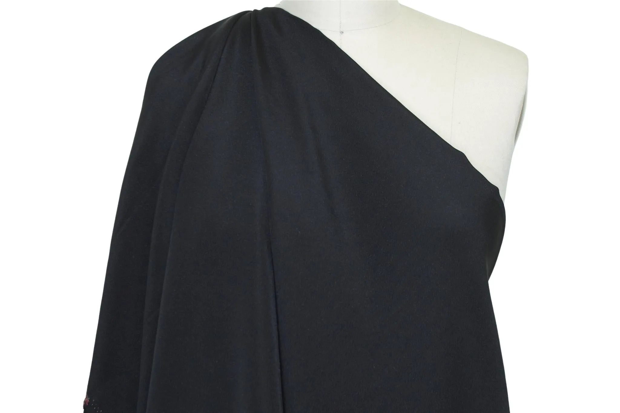 4-Ply Silk Faille - Black