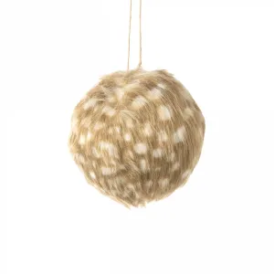4" Faux Spotted Deer Fur Ornament