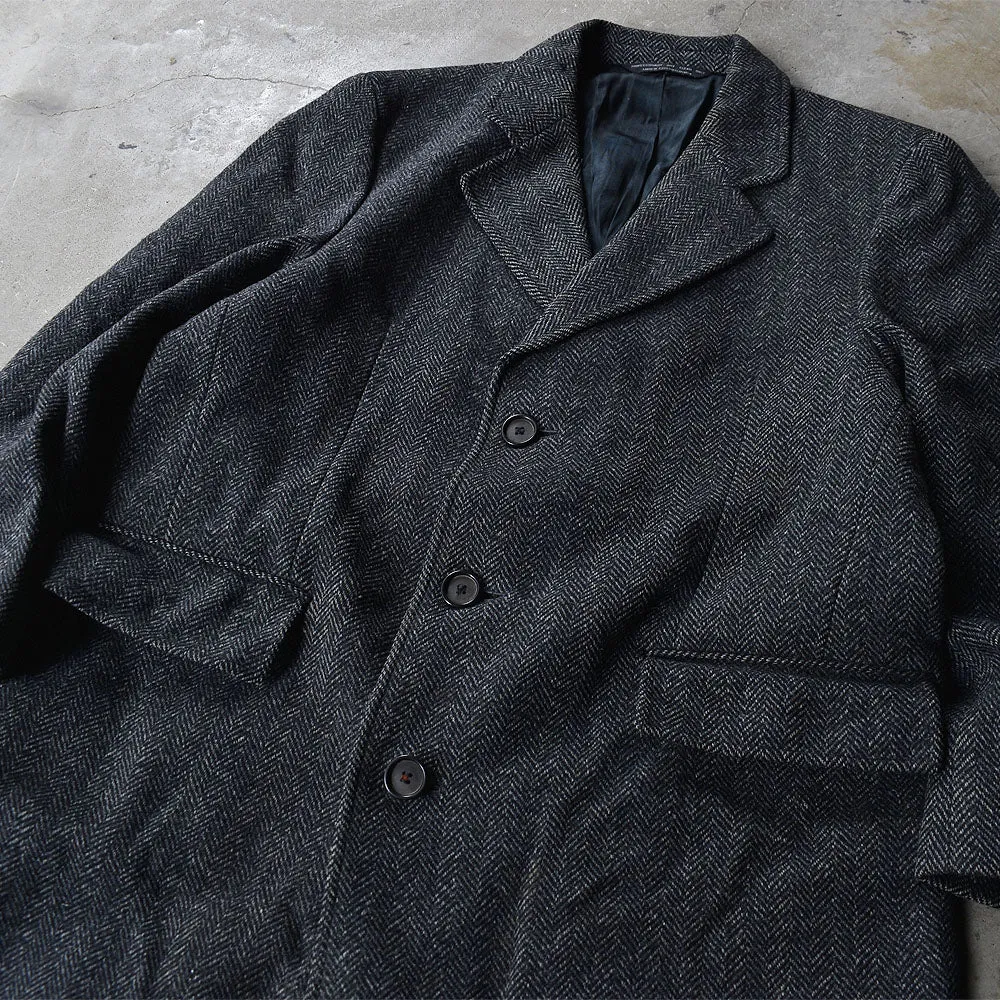 60's Foreman & Clark ヘリンボーン ウールチェスターコート 231205