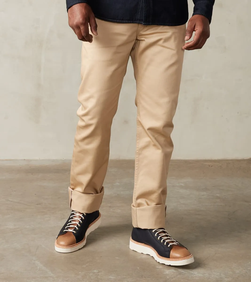 721-KHA - Slim Tapered - Mercerized Selvedge Khaki Chino