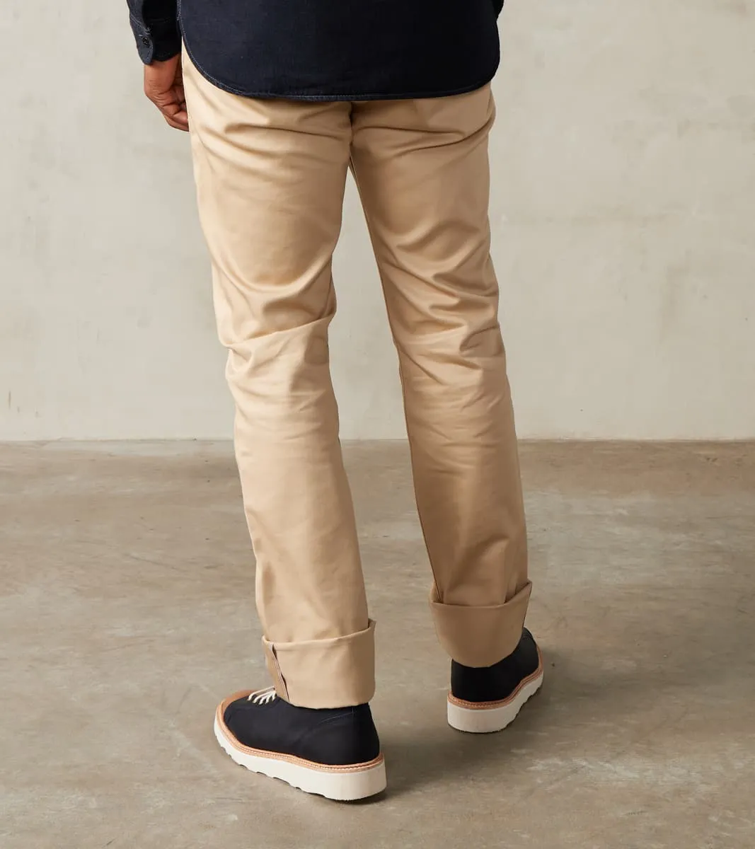 721-KHA - Slim Tapered - Mercerized Selvedge Khaki Chino