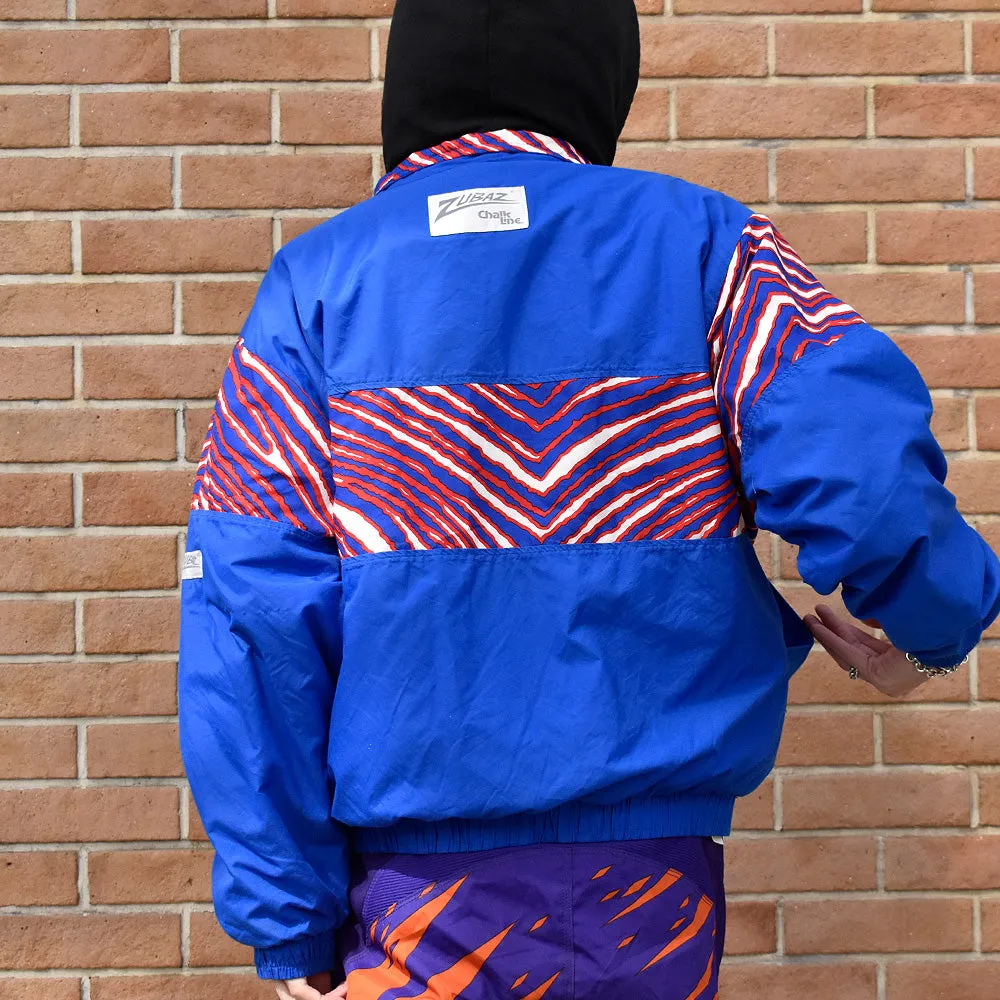 90's ZUBAZ Chalk Line ゼブラ柄 “SPORTS AUTHORITY” ナイロンジャケット USA製 240314H