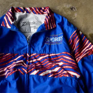 90's ZUBAZ Chalk Line ゼブラ柄 “SPORTS AUTHORITY” ナイロンジャケット USA製 240314H