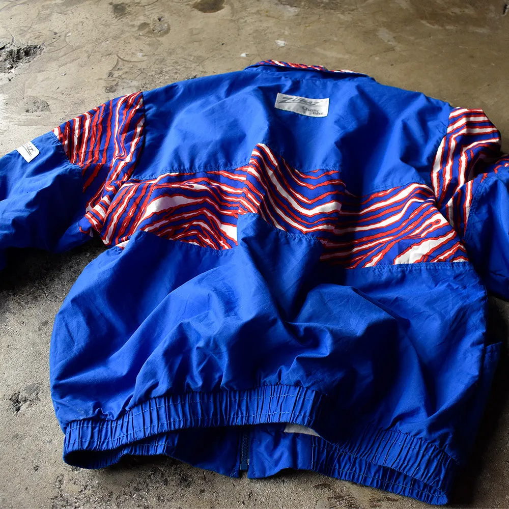 90's ZUBAZ Chalk Line ゼブラ柄 “SPORTS AUTHORITY” ナイロンジャケット USA製 240314H