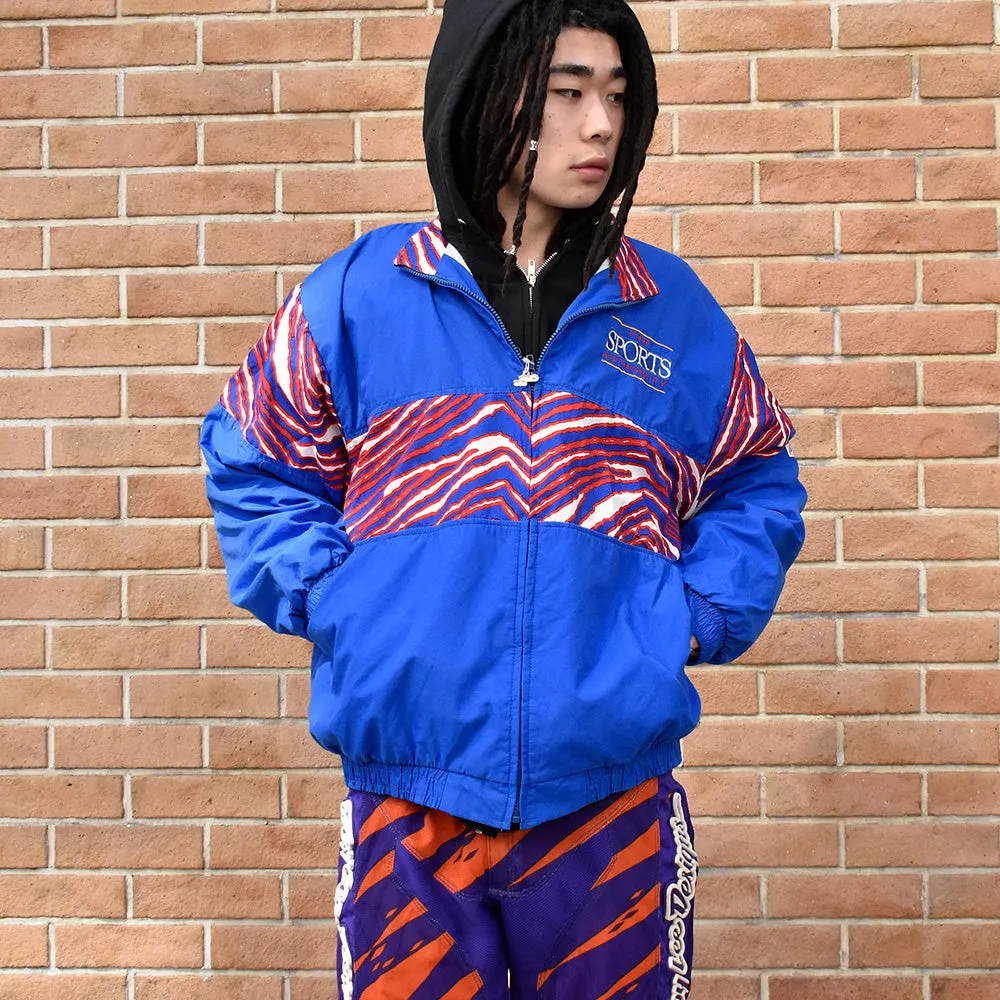90's ZUBAZ Chalk Line ゼブラ柄 “SPORTS AUTHORITY” ナイロンジャケット USA製 240314H
