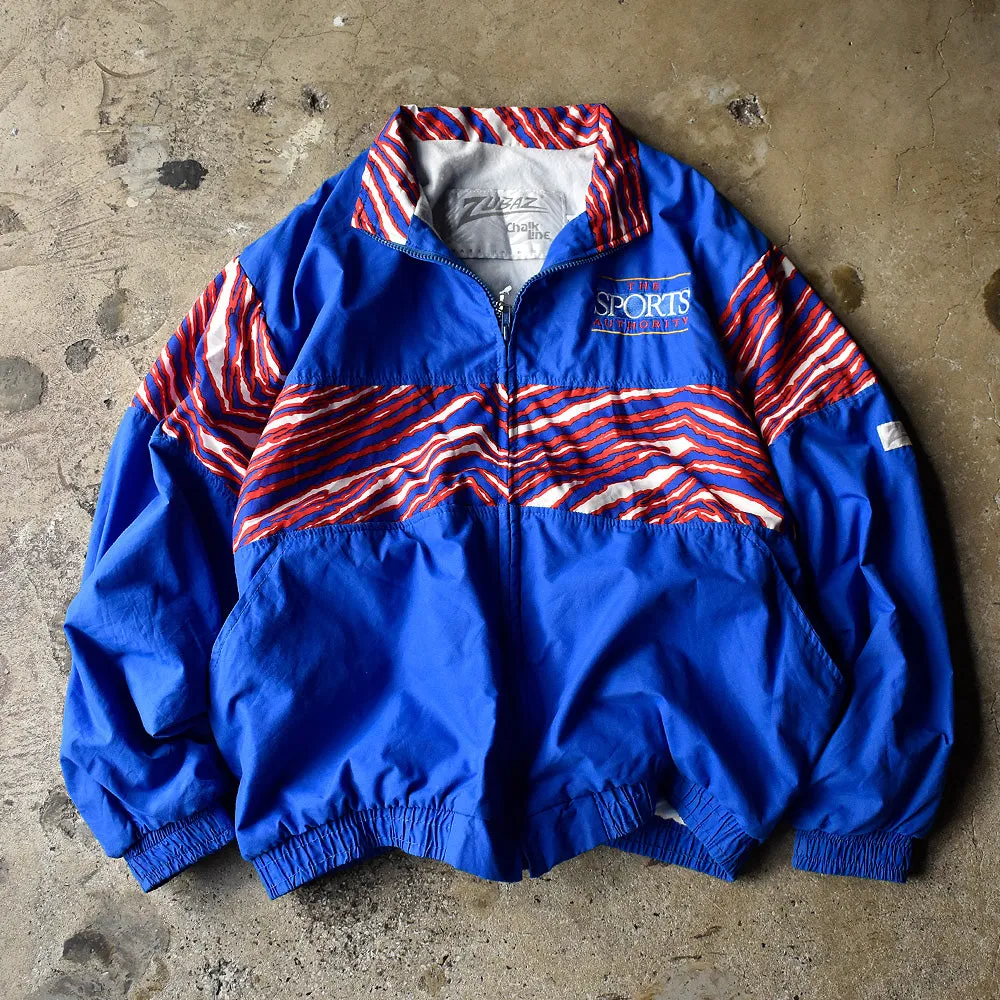 90's ZUBAZ Chalk Line ゼブラ柄 “SPORTS AUTHORITY” ナイロンジャケット USA製 240314H