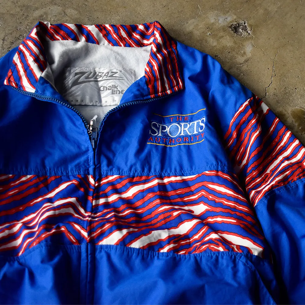 90's ZUBAZ Chalk Line ゼブラ柄 “SPORTS AUTHORITY” ナイロンジャケット USA製 240314H