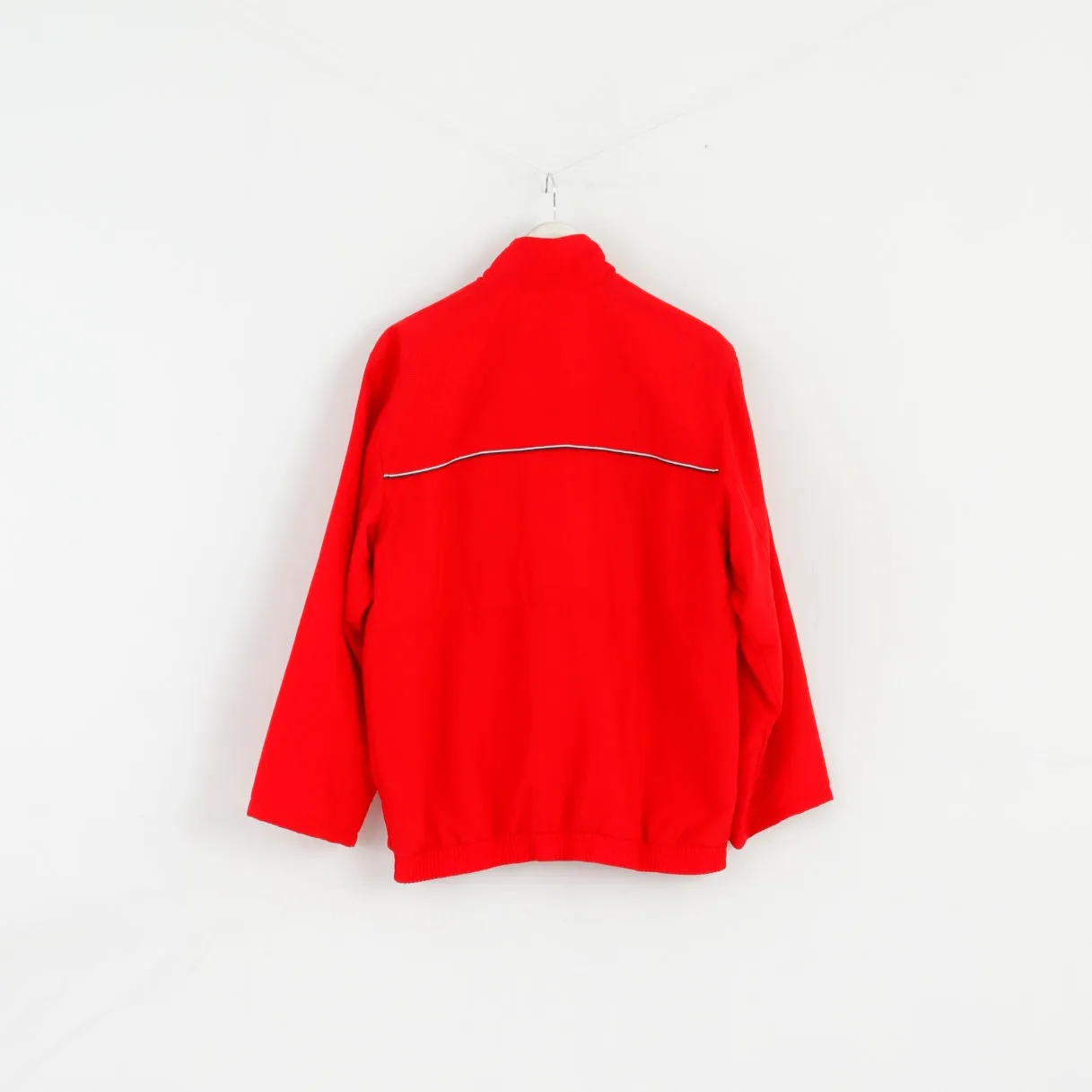 Adidas Men M 180 Jacket Red Activewear Full Zipper Mesh Lined Sport Top