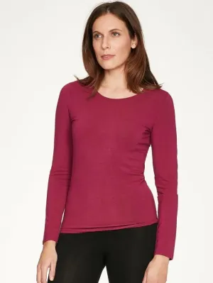 Bamboo Base Layer Top Fuchsia