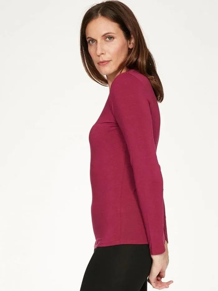 Bamboo Base Layer Top Fuchsia