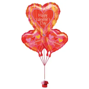 Big! Happy Valentine's Day Bouquet Helium Mylar Balloons