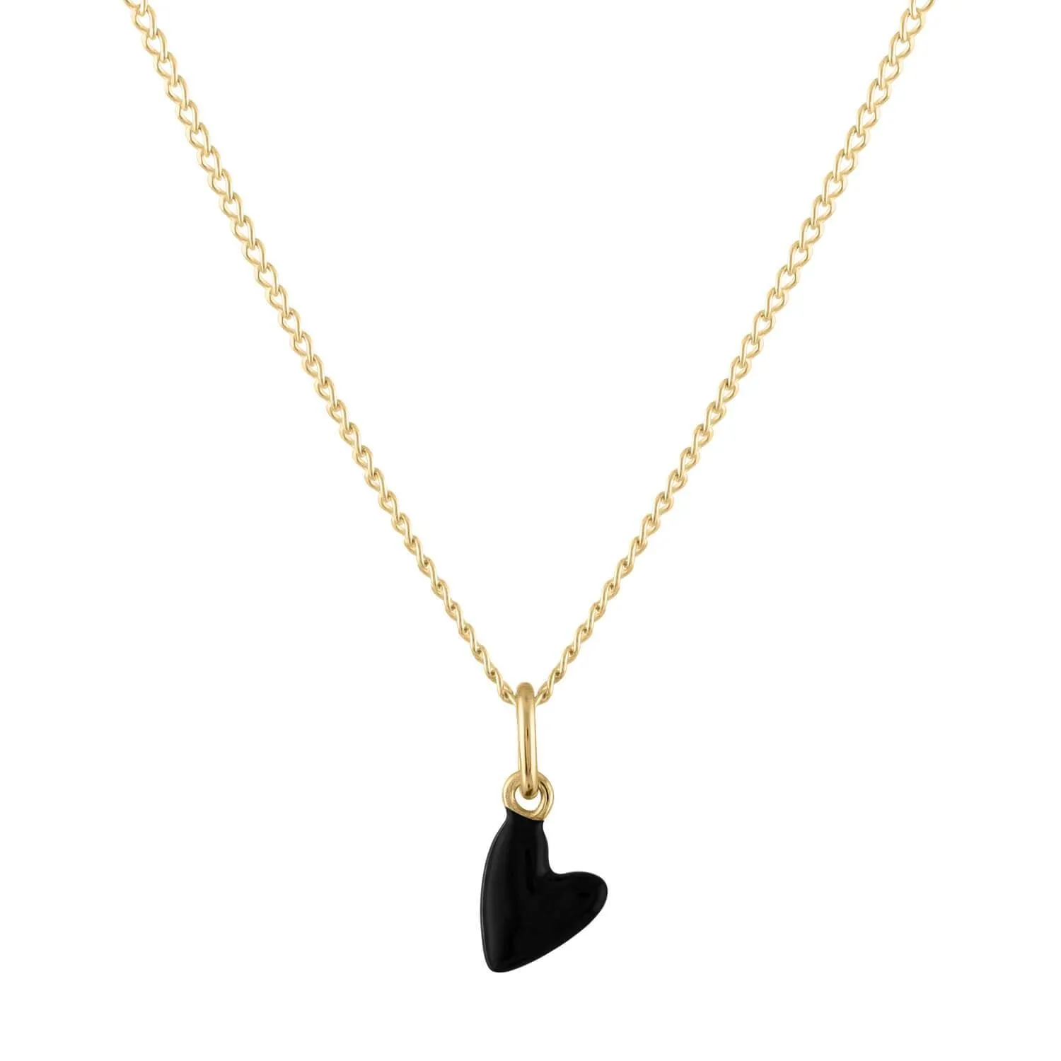 Black Heart Charm Necklace