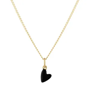 Black Heart Charm Necklace