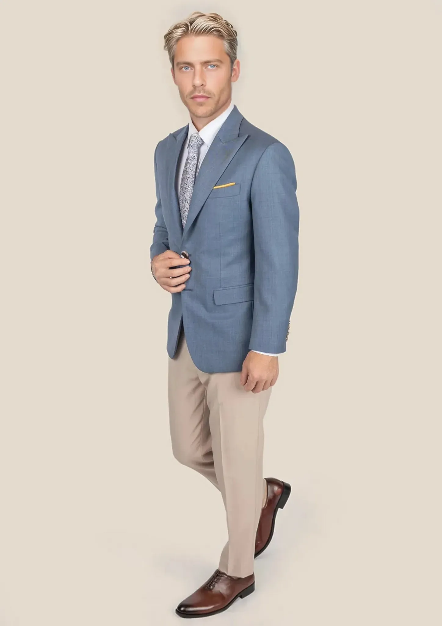 Bryant Vista Blue Sharkskin Jacket