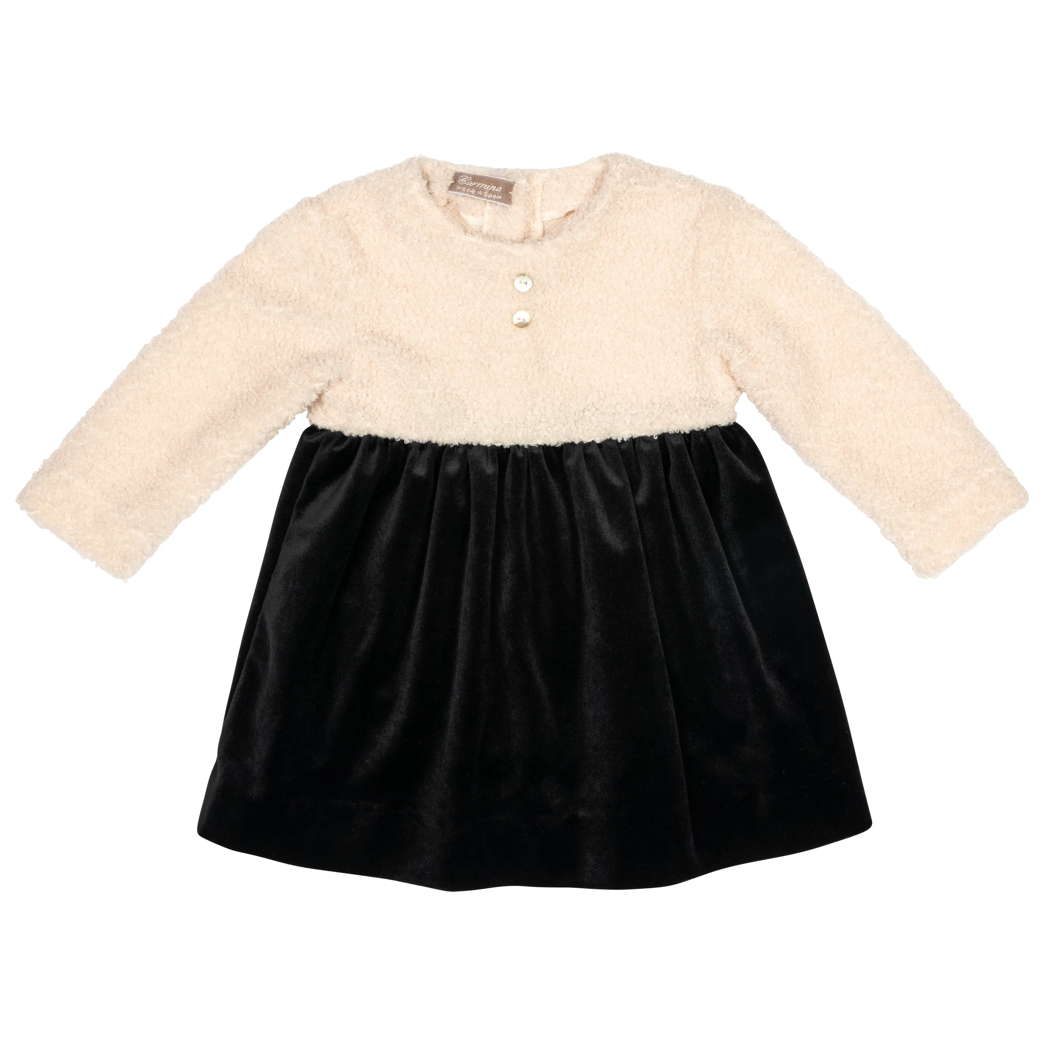 Carmina Dress exclusive at little loungers for Girls - Oat Sherpa Top
