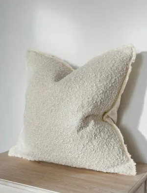 Cream Luxury Sherpa Boucle Cushion Cover - 45cm x 45cm