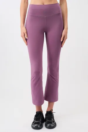 Cropped Flared Pants Grape