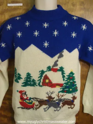 Dashing Santa Cheap Ugly Christmas Sweater