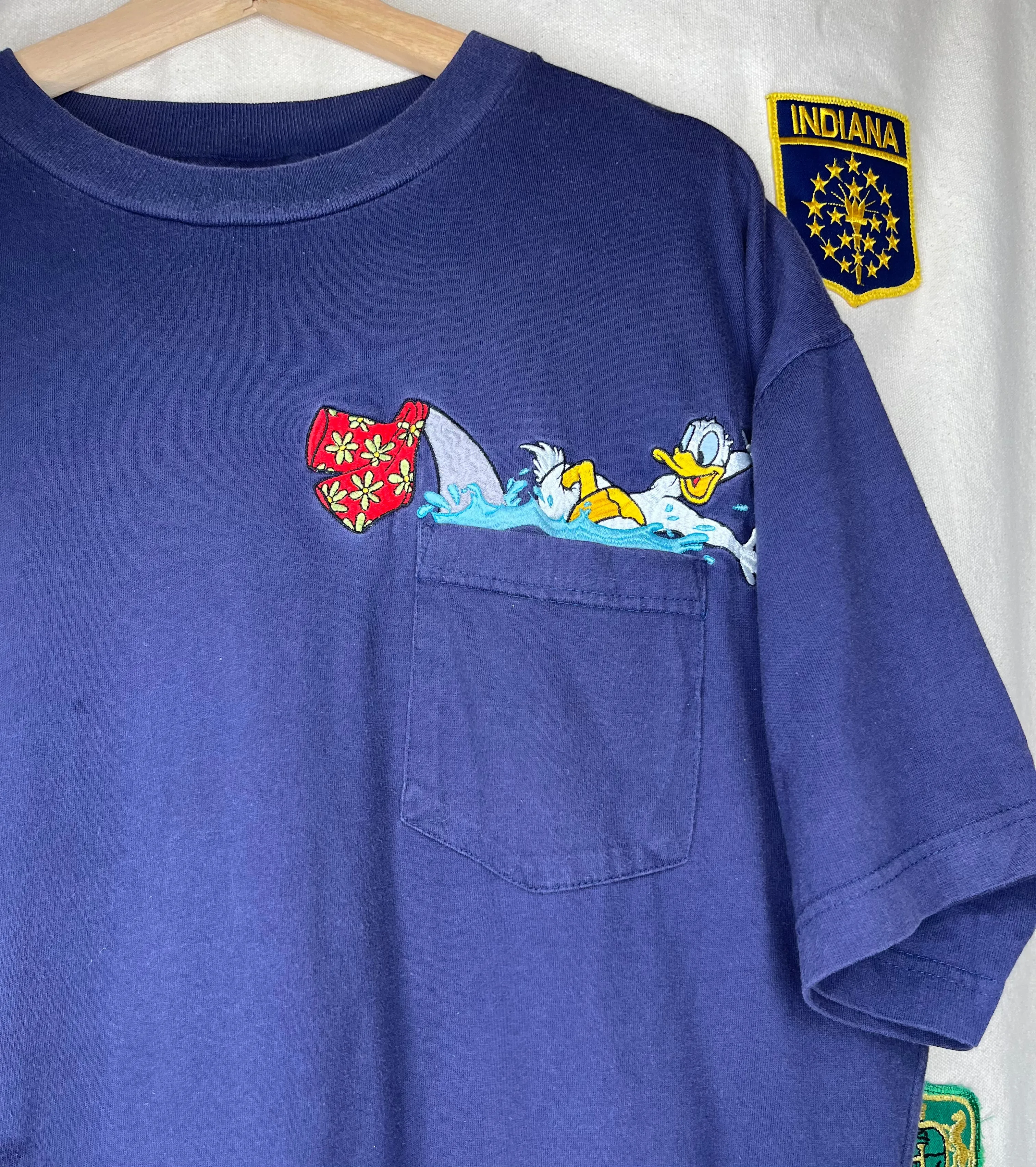 Donald Duck Disney Embroidered T-Shirt: L/XL