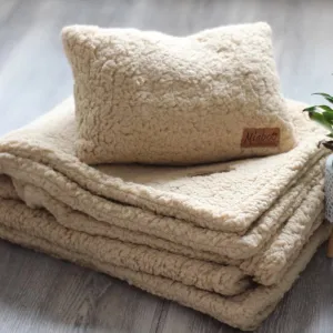Double Fleeced Cuddler Pet Blanket And Pillow Set Biscuit