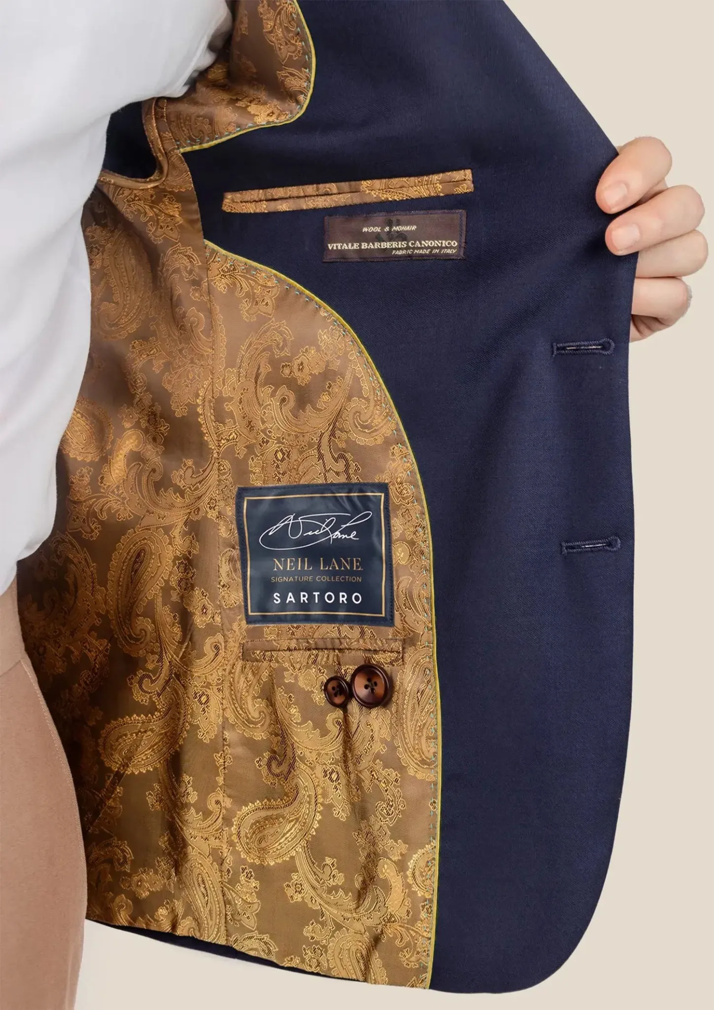 Ellis Stratos Blue Sharkskin Jacket