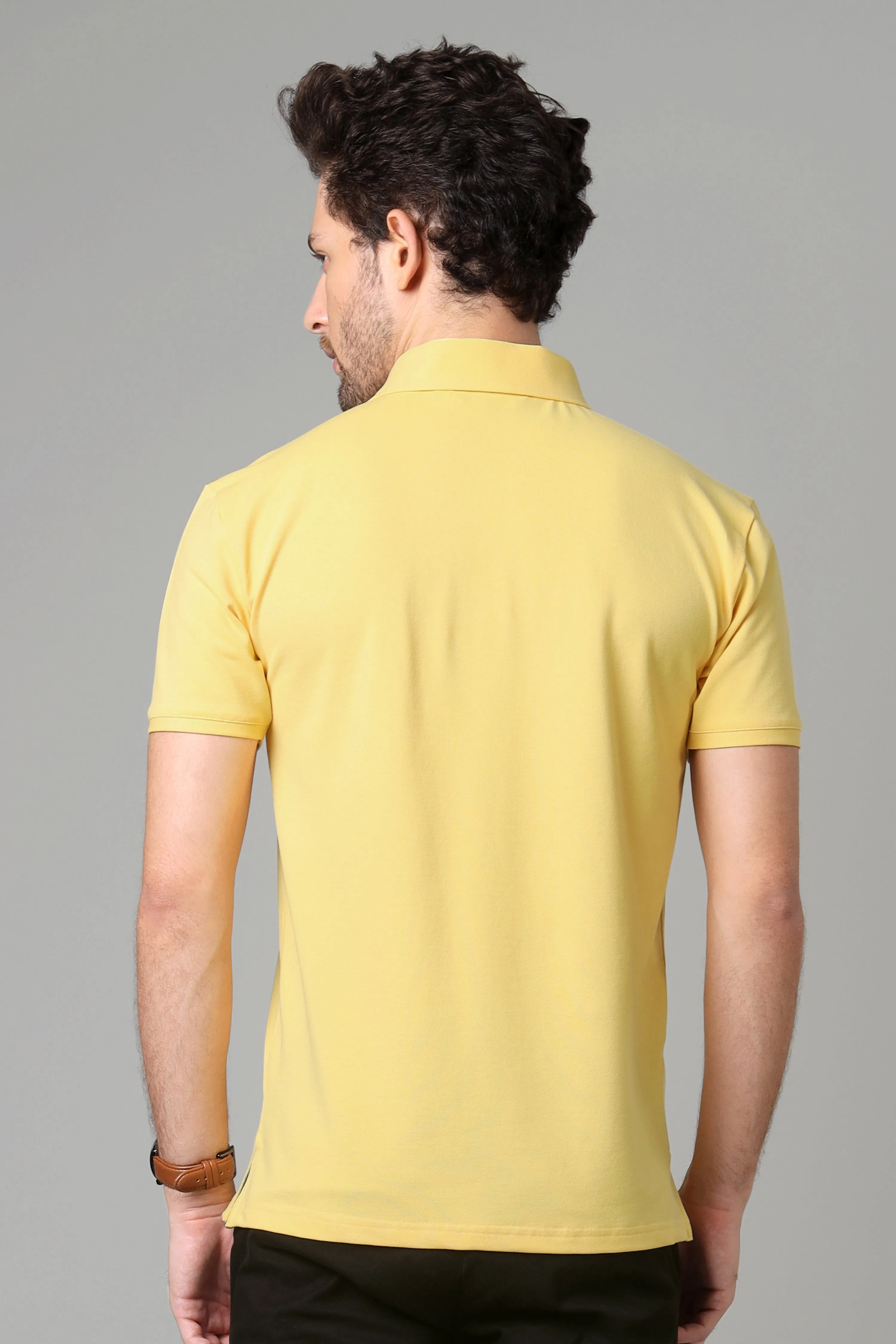 Exclusive Daffodil Yellow Polo T-Shirt For Men
