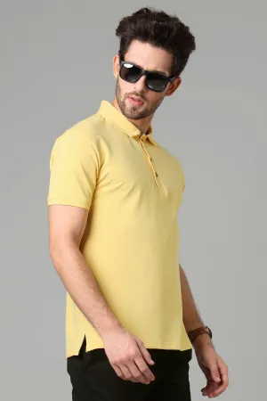 Exclusive Daffodil Yellow Polo T-Shirt For Men