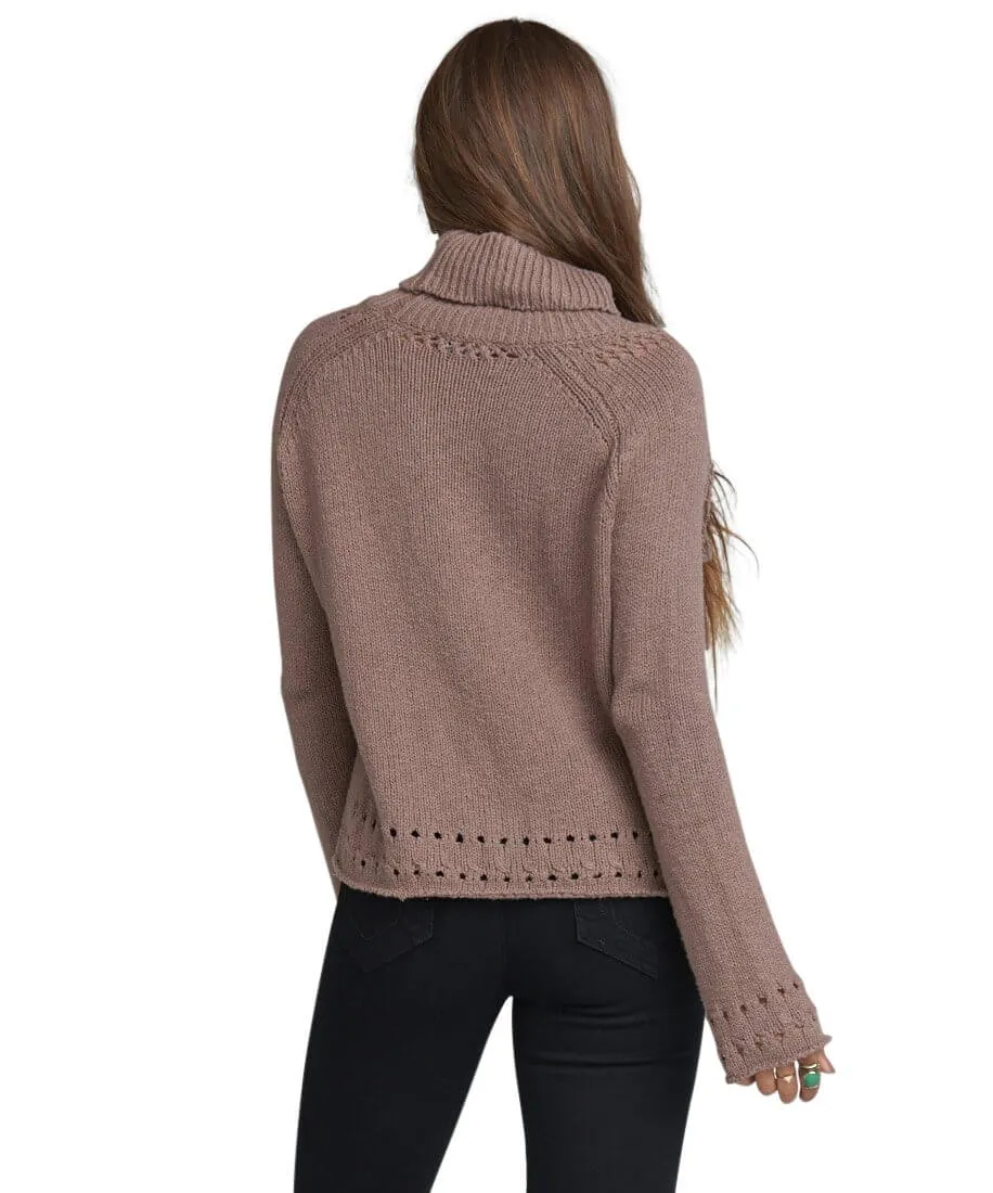 Felicia Fringe Sweater, Almond Knit