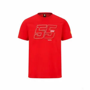 Ferrari T-shirt, Carlos Sainz Driver, Red, 2022