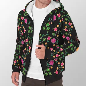 Floral Elk Sherpa Hoodie