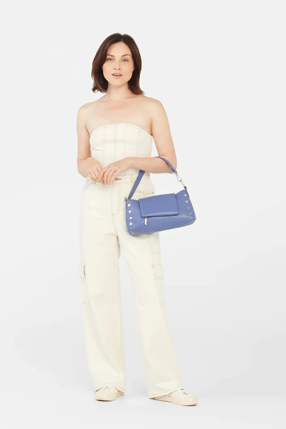 Hammitt VIP Satchel | Bungalow Blue/Brushed Silver