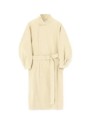 HARD TWISTED COTTON SATIN TRENCH COAT