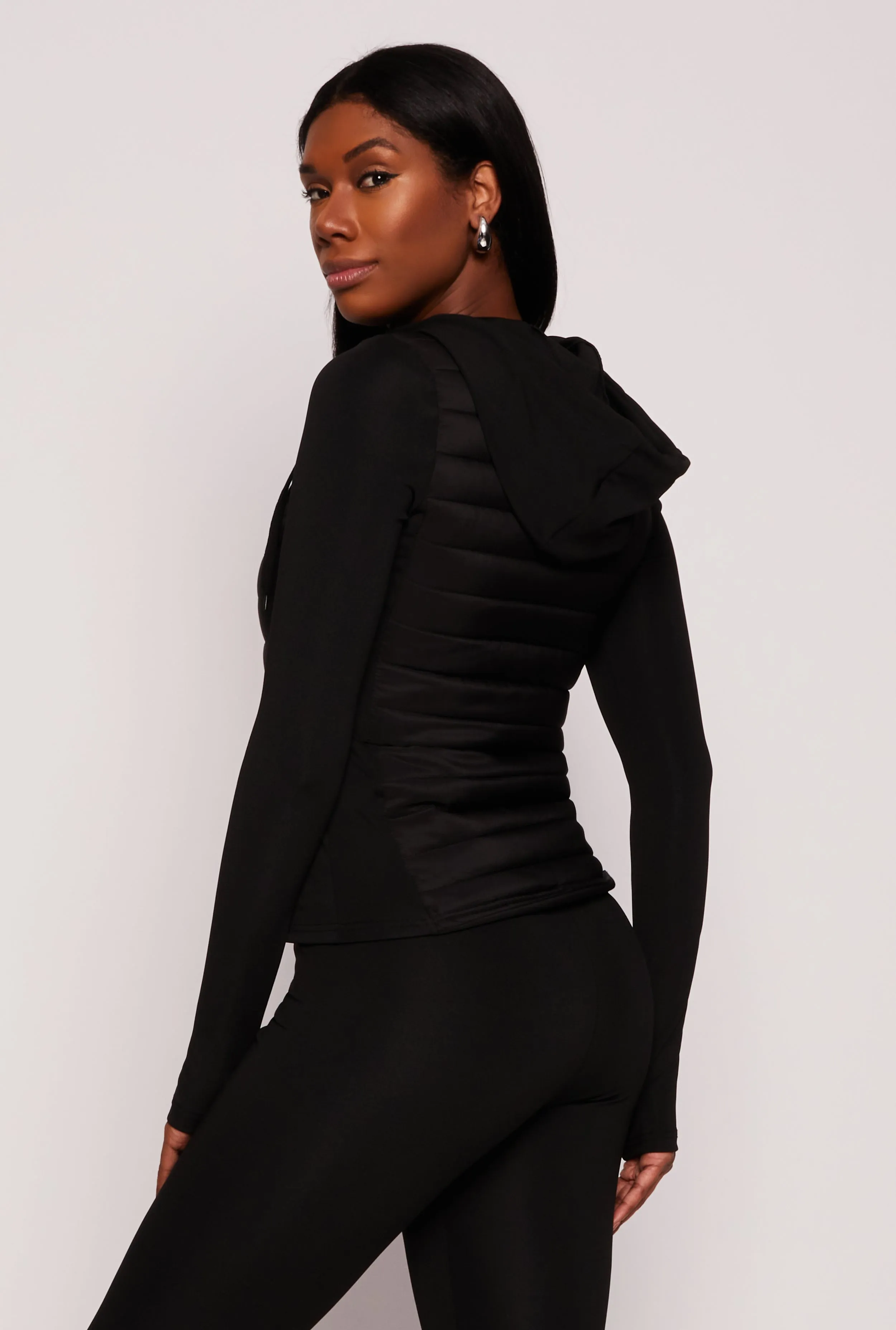 Hooded Puffer Track Jacket