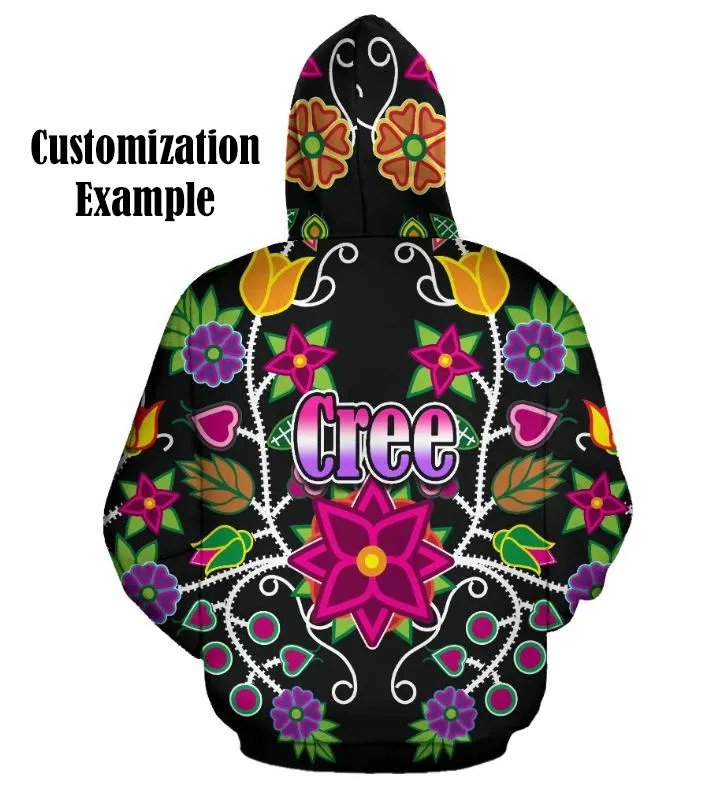 Indigenous Paisley Dahlia Sherpa Hoodie