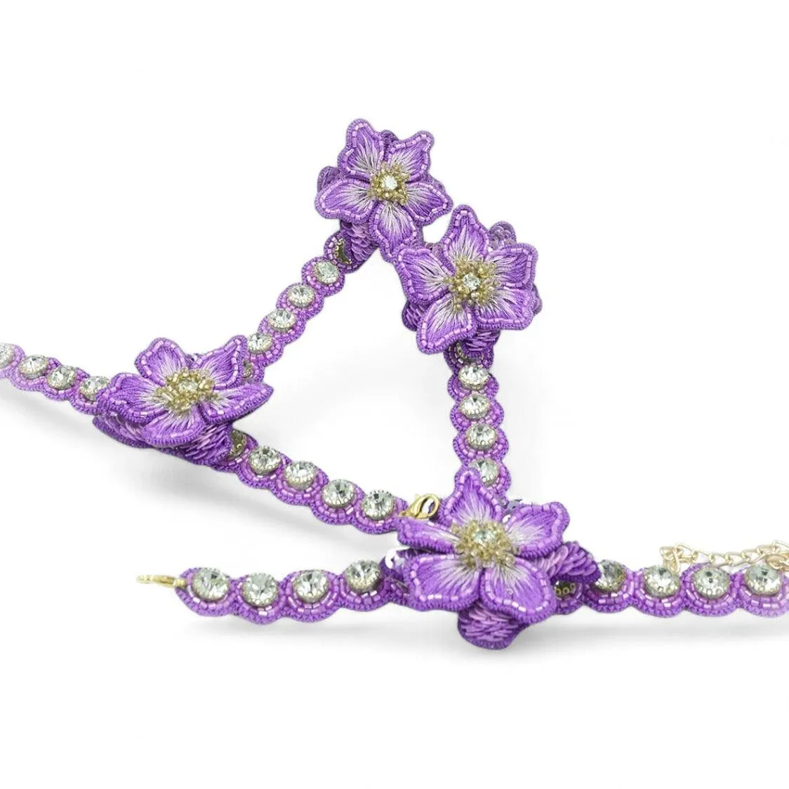 Iris - Purple (Necklace   Earrings)