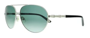 Juicy Couture JU 582/S F8 086P Silver Black Aviator Sunglasses