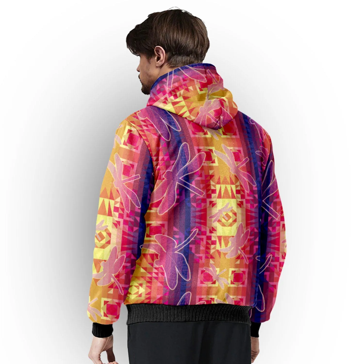Kaleidoscope Dragonfly Sherpa Hoodie