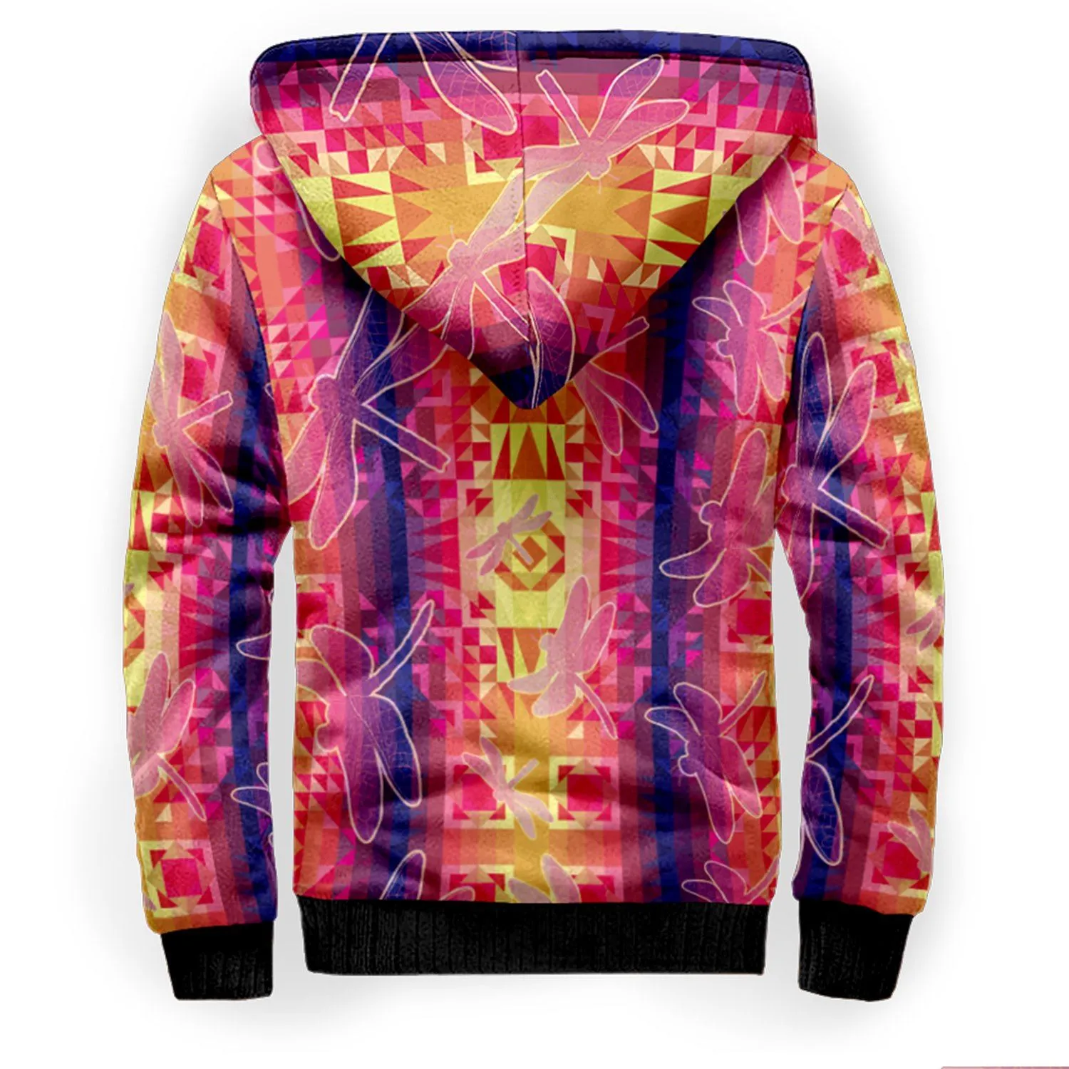 Kaleidoscope Dragonfly Sherpa Hoodie