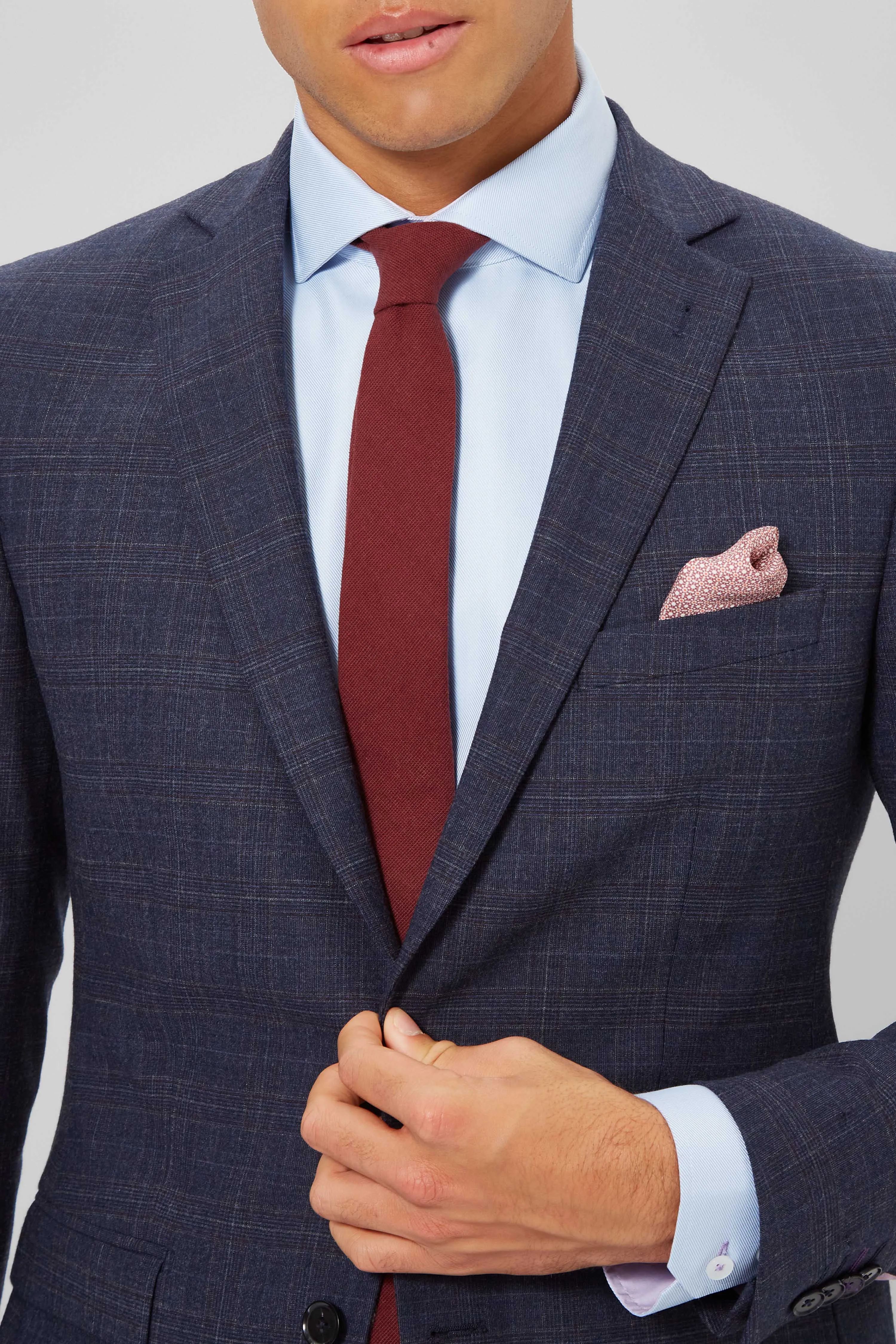Kilburn Slim Fit Navy Check Wool Jacket - ARCHIVE