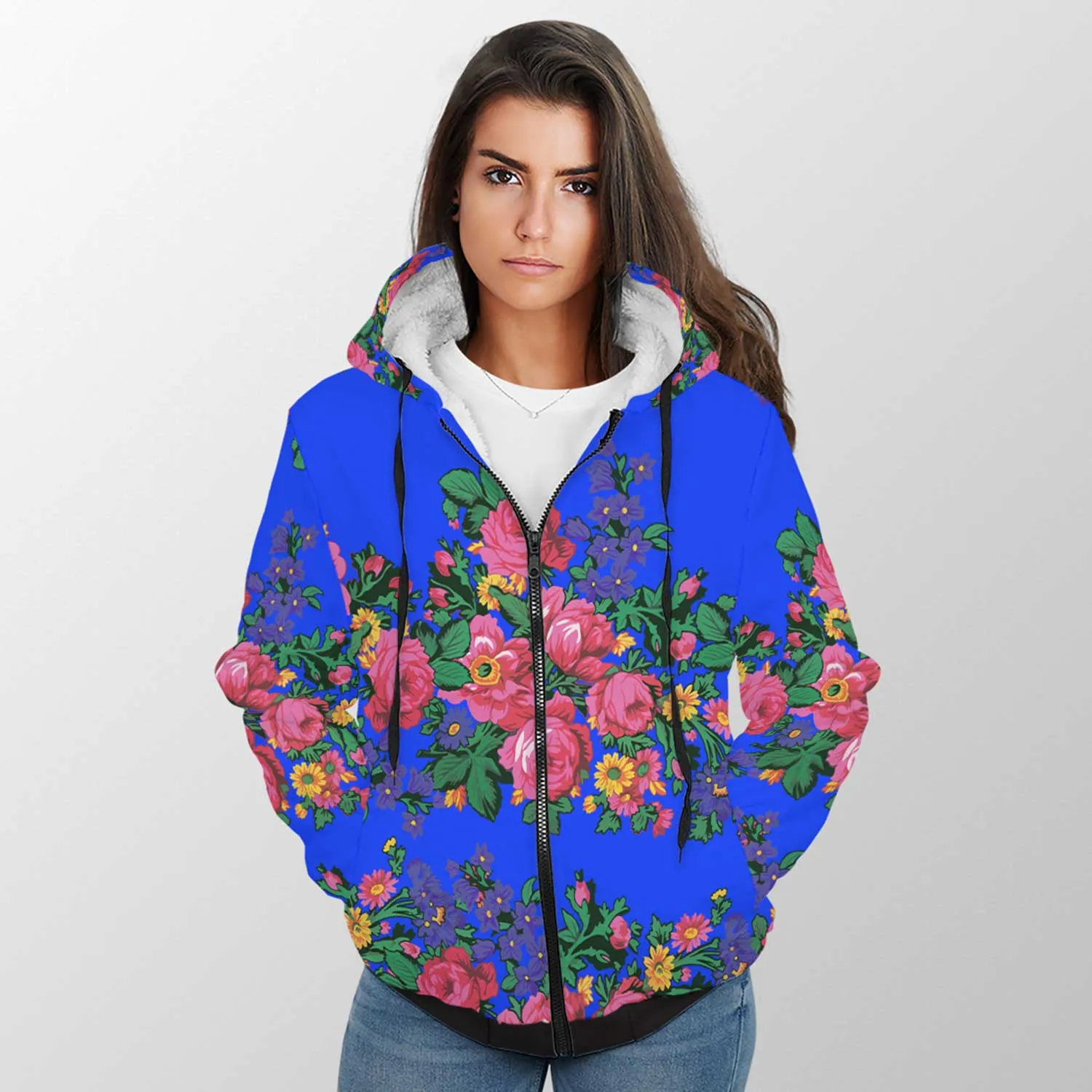 Kokum's Revenge Royal Sherpa Hoodie