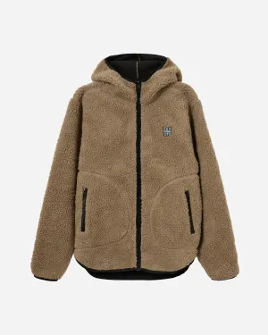 Langli Hooded Pile Jacket - Oak
