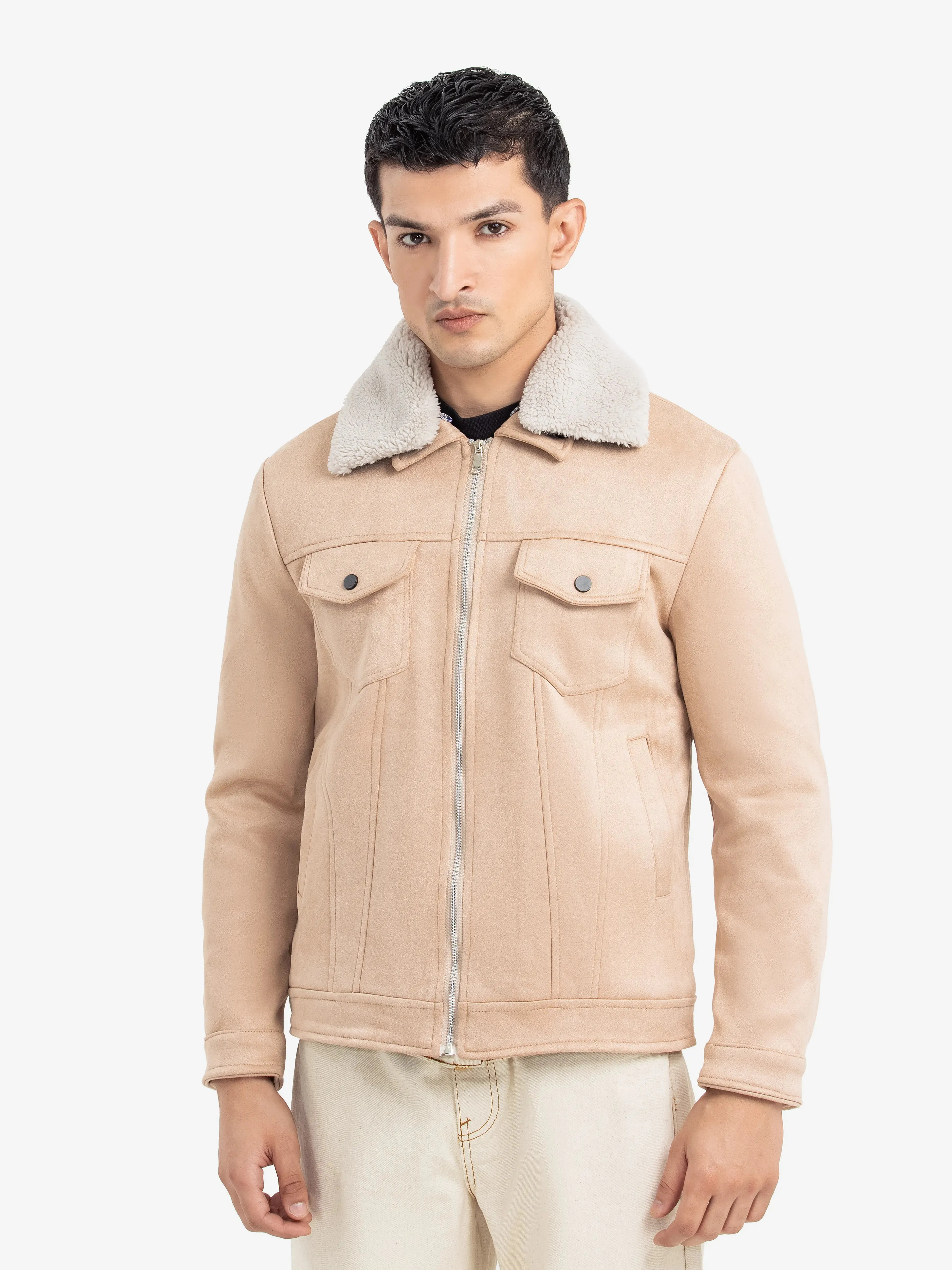 Men's Beige Jacket - EMTJ24-018