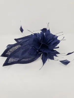 Navy Feather Hairband Fascinator