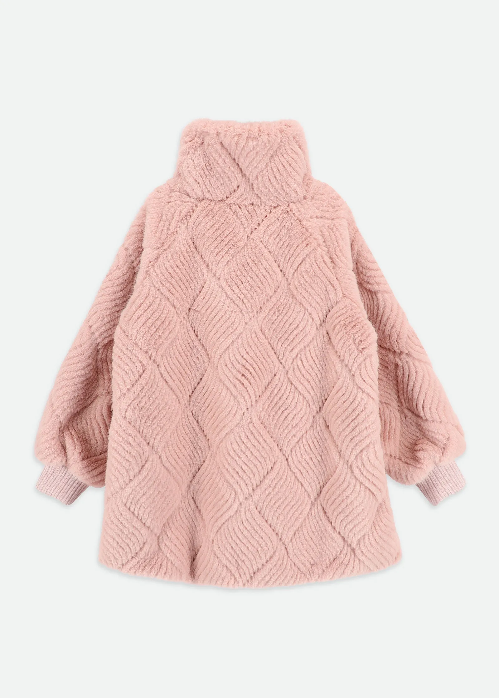 Oscars Fur Weave Jacket Tea Rose