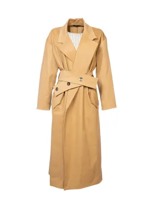 Oversized Safari Camel Trench Coat