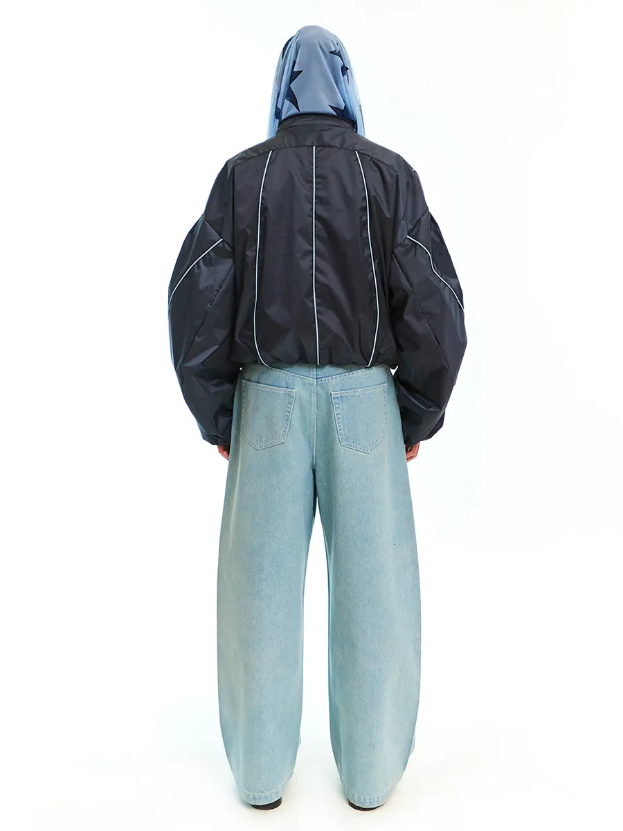 Panel layered track jacket