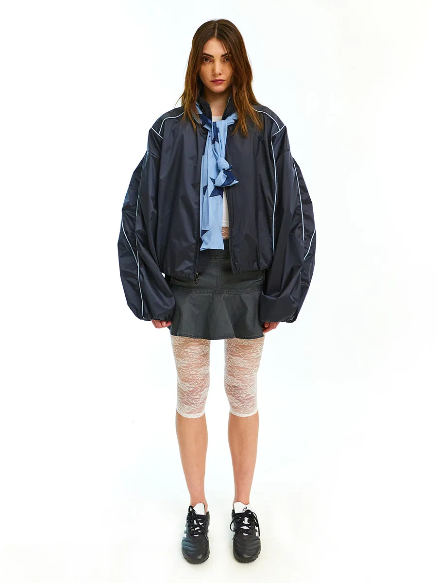 Panel layered track jacket