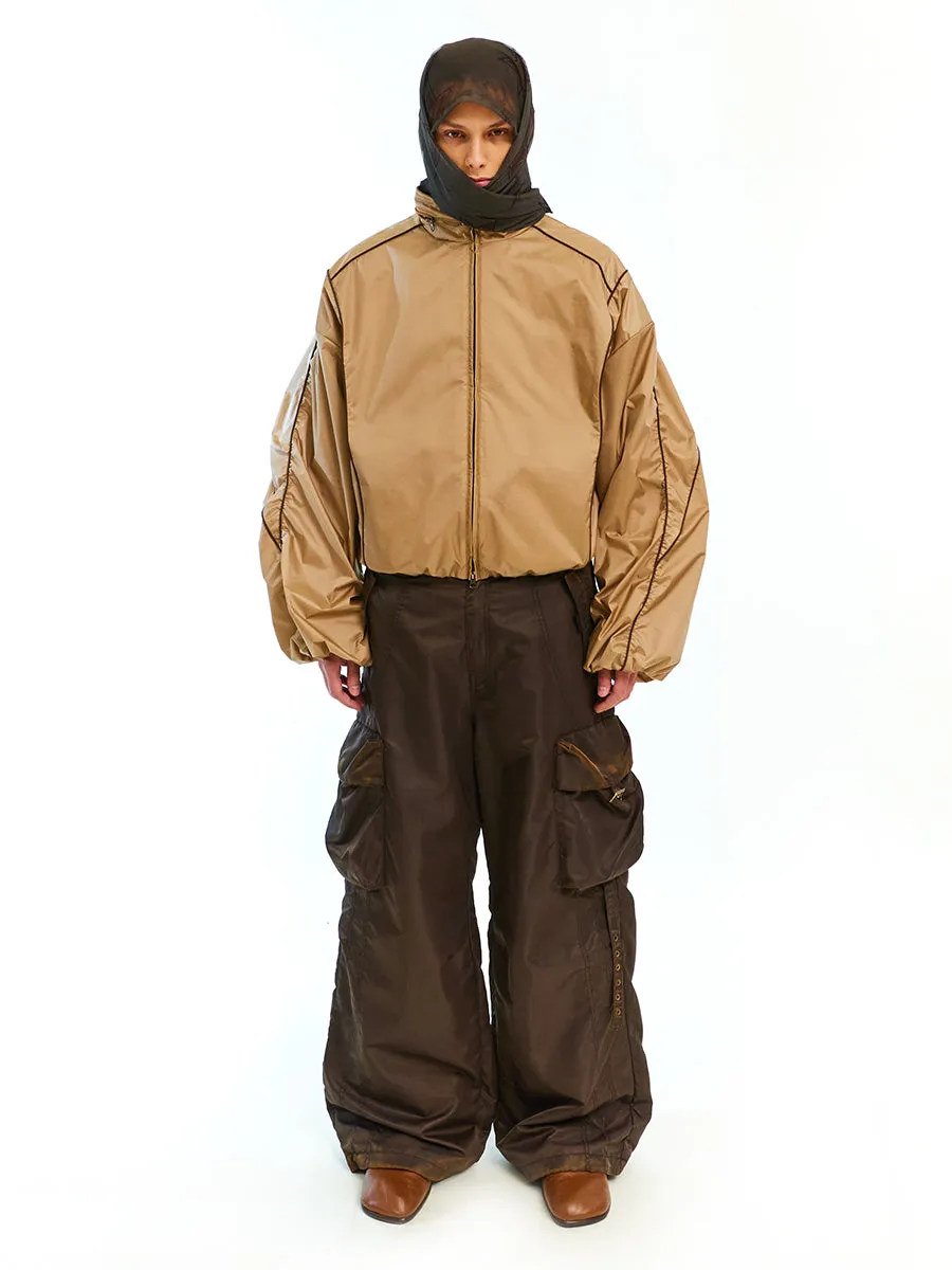 Panel layered track jacket